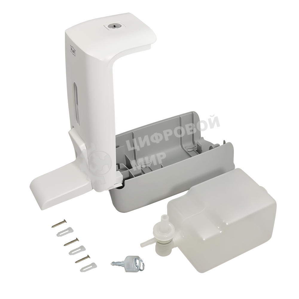 Локтевой дозатор универсальный для жидкого мыла и дез. растворов, 800 мл, Puff 8189, пластиковый