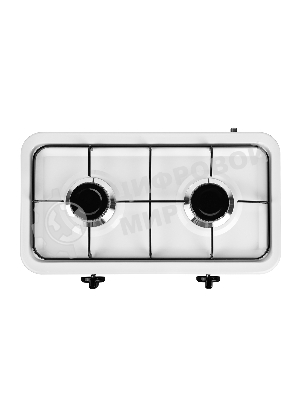 Плита настольная газовая Centek CT-1524 белый, 3.4 кВт, газ, конфорки - 2, эмаль, поворотные переключатели