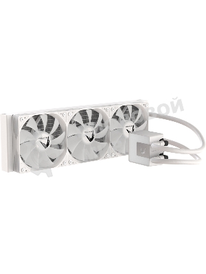 Кулер с водяным охлаждением Formula V Line ICE JET GLOW 360 WH, 360мм, 3x120мм, ARGB fans, LGA115X/1200/1700/1851, AM4/AM5