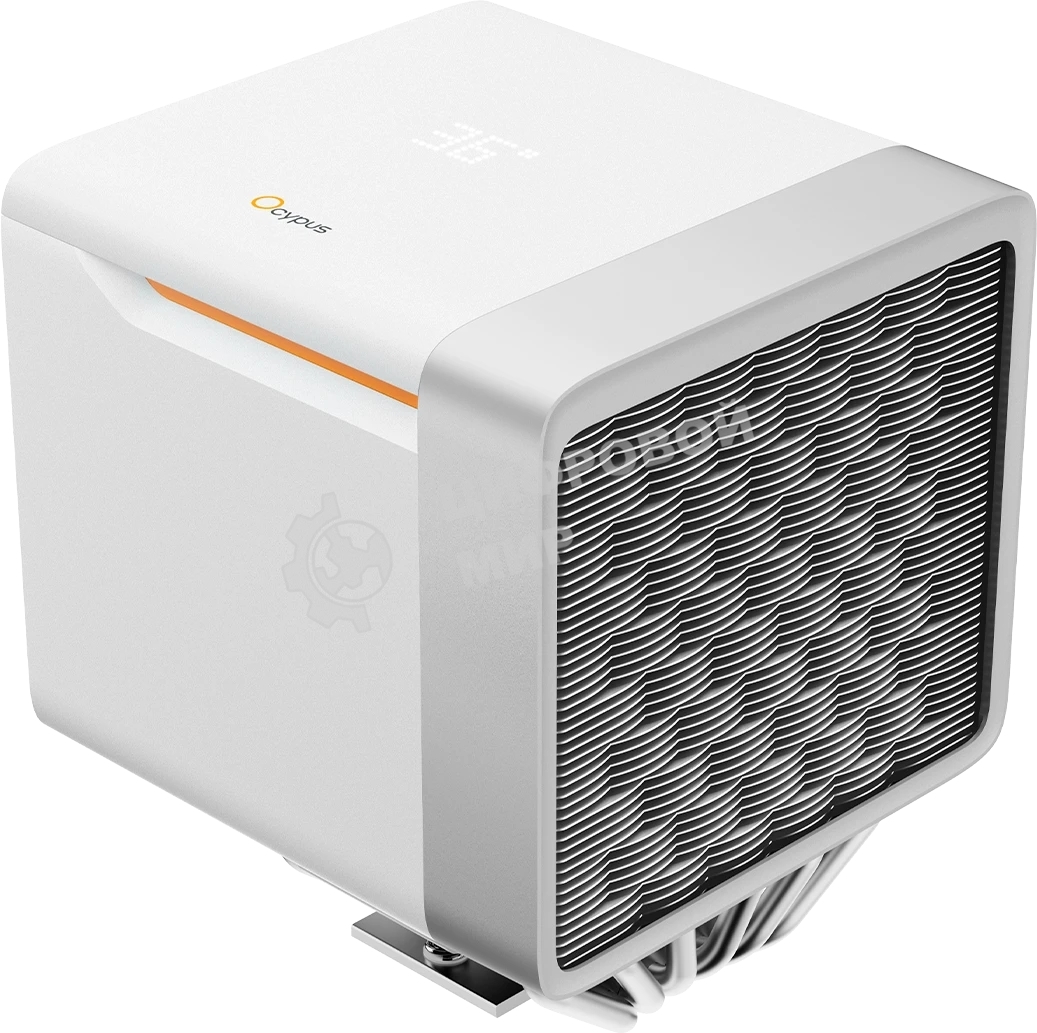 Кулер для процессора Ocypus Delta A62 EX WH Digital, 2x120мм ARGB FAN, Top Display Panel, 6 HEAT PIPES, 4-PIN PWM, 600-1800 RPM, 31DBA, HYDRO BEARING, LGA115X/1200/1700/18XX, AM4/AM5