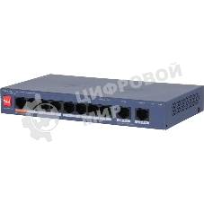 Коммутатор Dahua DH-CS4010-8ET2GT-60 8-портовый PoE с функцией облачного управления, 8xRJ45 100Mb, 2xRJ45 1Gb uplink