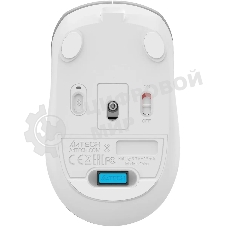 Мышь беспроводная A4Tech Fstyler FB26CS Air2 серебристый/белый, 2000 dpi, радиоканал, Bluetooth, USB, кнопки - 4