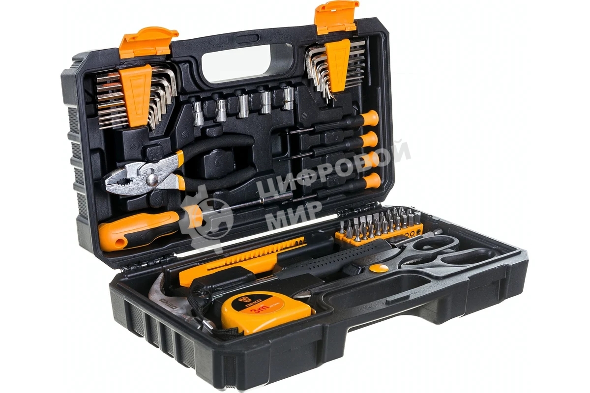 Набор инструментов Deko PRO DKMT62 62 предметов (жесткий кейс)