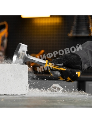 Кувалда Denzel 1 кг, цельнометаллическая, двухкомпонентная рукоятка