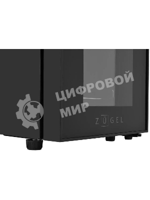 Винный шкаф ZÜGEL ZCWF123B черный, 32 л, 1 отсек, 12 бут.