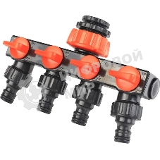 Распределитель PATRIOT TAP-4, пластиковый, 4-х канальный, G 3/4