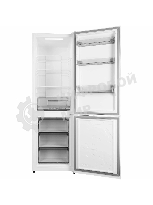 Холодильник Hyundai CC35083F белое стекло двухкамерный 240/95л морозилка снизу, No Frost