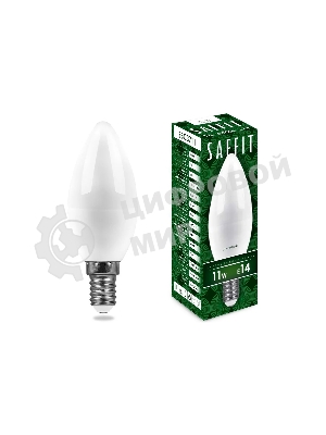 Лампа светодиодная SAFFIT SBC3711 (55171) 11Вт E14 дневной матовая свеча