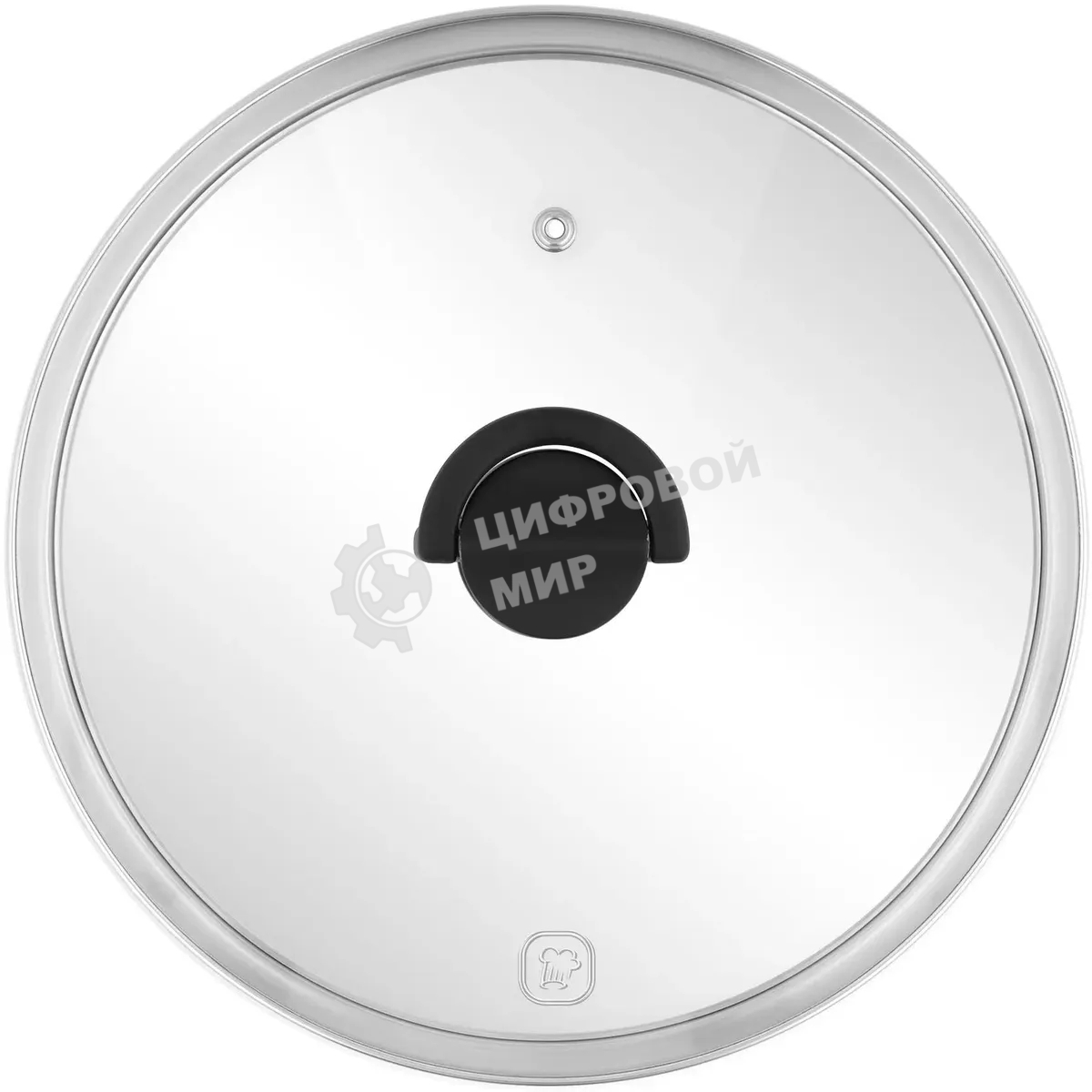 Крышка Rondell Handy RDA-1686 d=24 см крыш.прозрачный руч.черная