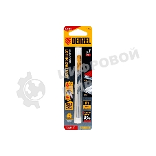 Сверло спиральное по металлу Denzel 7,0 x 109мм, Р6М5, Golden Tip, многогранная заточка