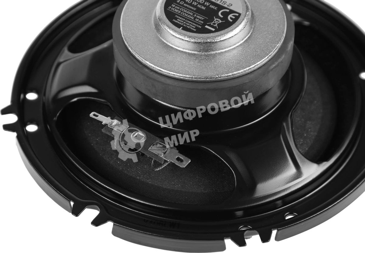 Колонки автомобильные Pioneer TS-R1651S-2 (без решетки) 300Вт 90дБ 4Ом 14.24см (6дюйм) (ком.:2кол.) коаксиальные трехполосные