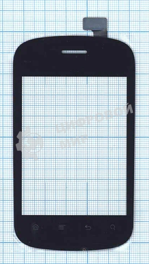 Сенсорное стекло (тачскрин) для Fly IQ235 Uno, черное