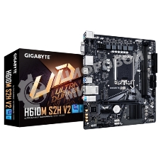Материнская плата Gigabyte H610M S2H V2, LGA 1700, Intel H610, 2xDDR5, 4xSATA, 1xM.2, 1xPCIe 4.0 x16, 1xPCIe x1, 1xHDMI, 2xDP, 1xD-Sub, 1x 1Gb LAN, 2xUSB-A 3.2 Gen 1, 4xUSB-A 2.0, 3x 3.5 мм, 7.1, mATX