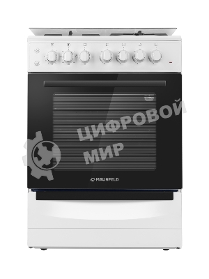 Плита комбинированная Maunfeld MGC60ECW04 белый, газовых конфорок 4 шт, духовка электрическая 65 л, 60 см x 88 см x 65 см