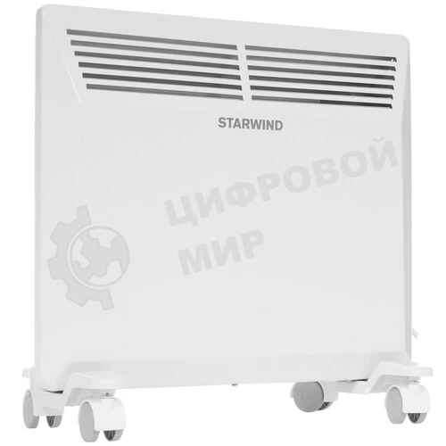 Конвектор электрический Starwind SHV5210, белый, 1000 Вт, 15 м2, термостат, 2 режима мощности