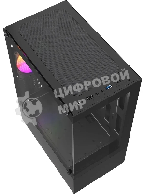 Компьютерный корпус Accord ACC-285-02B черный без БП mATX 1x120мм 1xUSB 2.0 1xUSB 3.0 1xUSB3.1 audio
