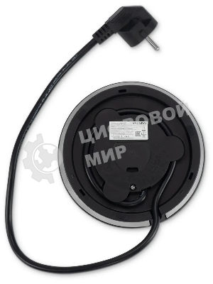 Чайник электрический Hyundai HYK-G8406 1.7 л, 2200 Вт, прозрачный/черный (корпус: нержавеющая сталь)