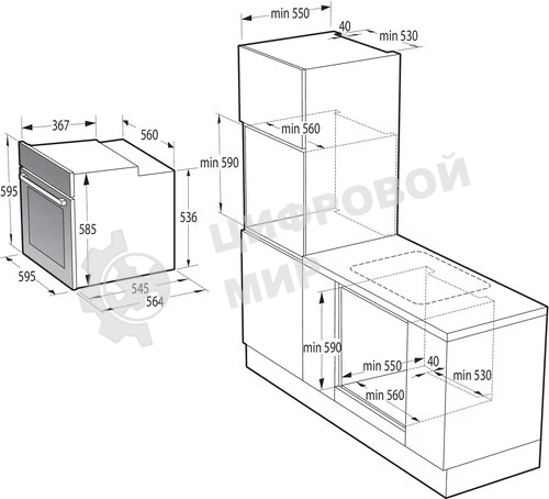Духовой шкаф электрический Gorenje BOS67372CLB черный
