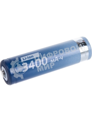 Аккумулятор Li-ion 18650 3400 мАч с защитой (блист.1шт) Космос KOC18650Li-ion34PBL1