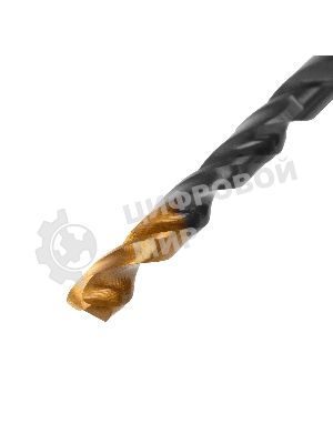 Сверло по металлу Denzel 5 мм, HSS-Tin, Golden Tip, 10 шт.