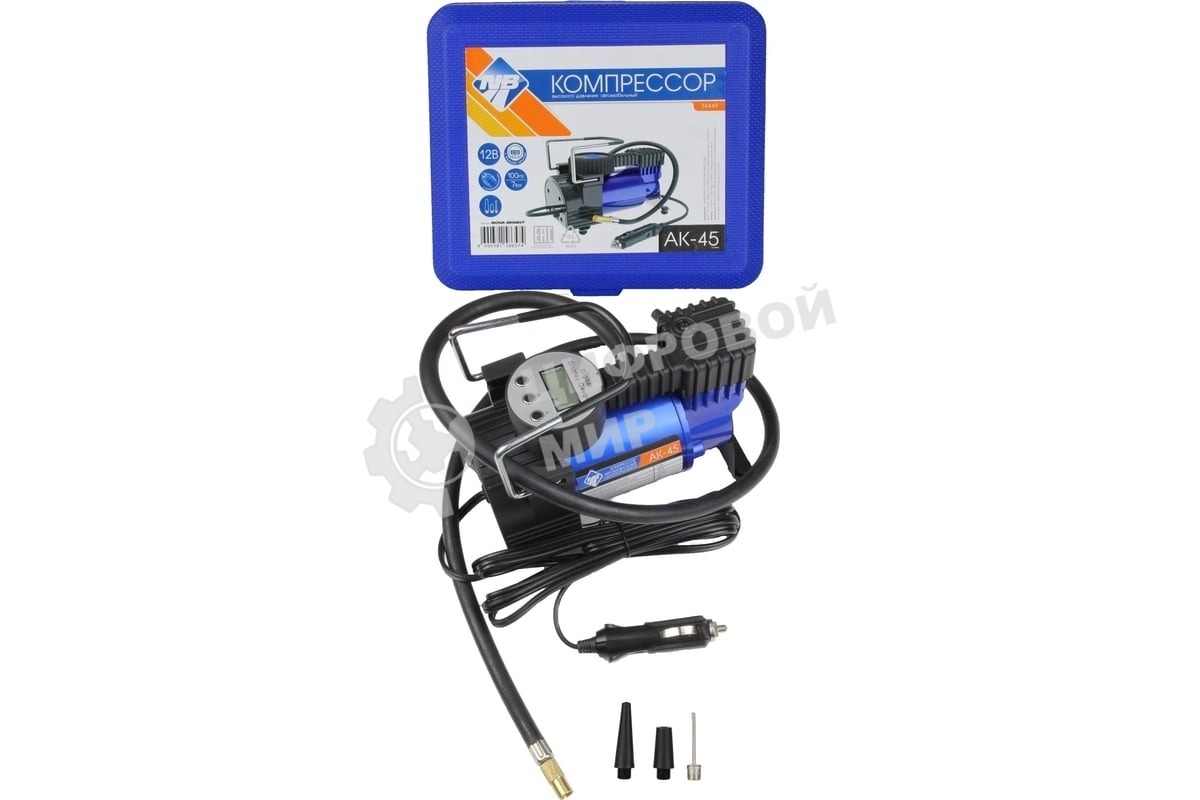Автомобильный компрессор NOVA BRIGHT АК-45 металлический корпус, пластиковый кейс 36449