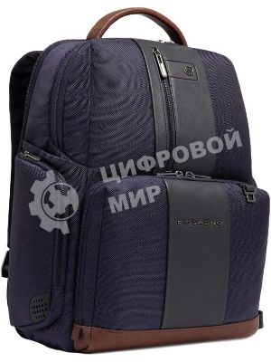 Рюкзак мужской Piquadro Brief2 CA4439BR2BM/BLUCU темно-синий/коричневый нейлон/натур.кожа