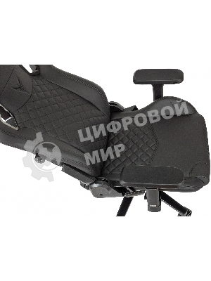 Кресло Knight Craft черный, экокожа, 120 кг, механизм качания