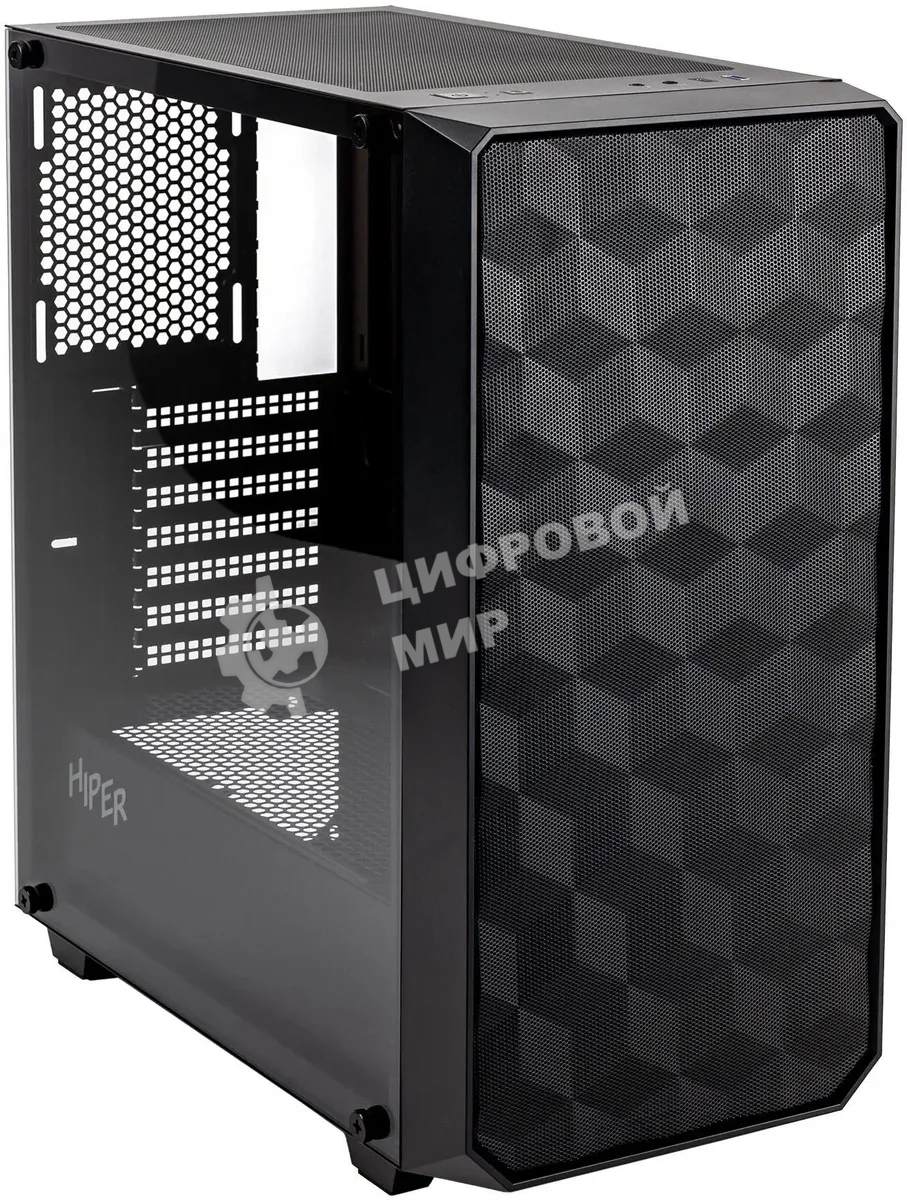 Корпус Hiper BH34-1 черный без БП ATX 5x120mm 2x140mm 2x200mm 1xUSB3.0 audio bott PSU