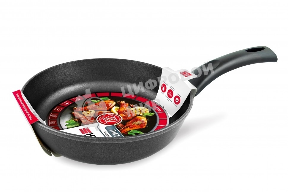 Сковорода НЕВА МЕТАЛЛ ПОСУДА L08120i 20 литая Индукция н/р
