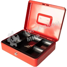 Ящик для денег Silwerhof 90x300x240 красный сталь