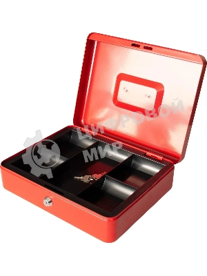 Ящик для денег Silwerhof 90x300x240 красный сталь