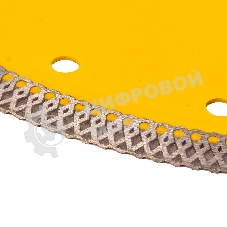 Диск алмазный отрезной Denzel 230 х 22,2мм, сплошной, супертонкий, горячий пресс, сухой/мокрый рез