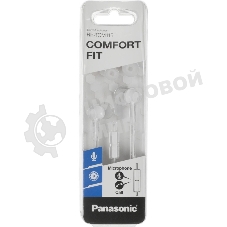 Наушники внутриканальные Panasonic RP-TCM115GCW 10-24000Гц 1.2м 3.5мм 98дБ микрофон белые