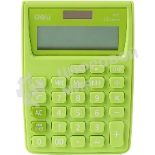 Калькулятор настольный Deli E1122/GRN зеленый 12-разр.