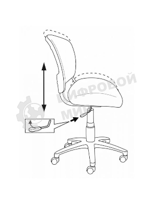 Кресло Бюрократ CH-296NX/15-21 черный, сетка, 120 кг, механизм качания