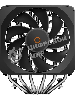 Кулер для процессора CPU Cooler Ocypus Delta A62 EX BK Digital (250W, 4-pin PWM, LED temp., 160mm, Al/Cu, 6x6mm, 2x120mm, 70CFM, 31dBA, 1800RPM, S: 1851/1700/1200/115X, AM5/AM4, black)