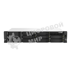 Сетевое хранилище SMB QNAP TS-873AeU-RP-4G NAS 8 HDD trays, 2x 2.5 GbE. 64-bit 4-core AMD V1500B 2,2 GHz, 4 Gb. RAM (1*4 Gb) up to 32Gb (2*16 Gb), 2 x M2 2280 (PCIe Gen3 x 1), 2xPSU W/o rail kit RAIL-B02