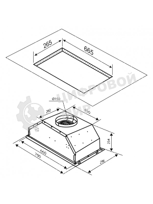Вытяжка встраиваемая Zigmund & Shtain K 016.7 W белый, 70 см, 1050 куб. м/ч, 58 дБ