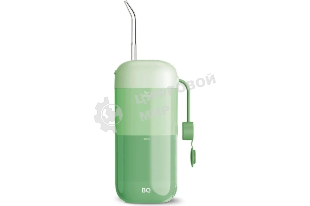 Ирригатор BQ IR002 зеленый, от аккумулятора, 230 мл, 11 режимов