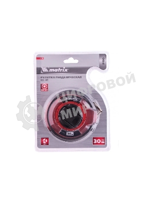 Рулетка геодезическая Matrix 30 м х 12,5 мм, закр. корп., стальная лента, односторон. шкала, PRO