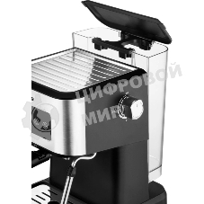 Кофеварка рожковая Ufesa MONZA черный/серебристый, исп. кофе - молотый, 1.5 л, 1050 Вт, 20 бар