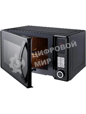 Микроволновая печь Hyundai HYM-D3010 черный, 23 л, 800 Вт, переключатели - кнопки, поворотный механизм