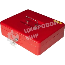 Ящик для денег Silwerhof 90x300x240 красный сталь