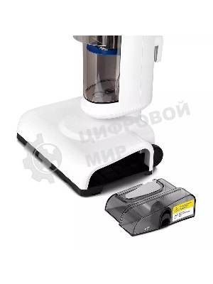 Пылесос вертикальный паровой Kitfort КТ-5157-3 белый/синий, питание от сети, 600 Вт, уборка влажная/паром/сухая, пылесборник 1,2 л