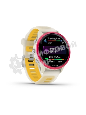 Умные часы Garmin Forerunner 570 слоновая кость, малиновый безель, ремешок манго 42мм