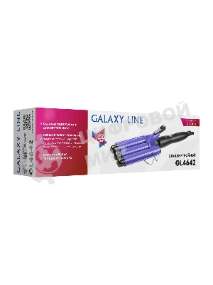 Щипцы для завивки волос Galaxy Line GL 4642 черный/фиолетовый, 25 мм, 200 °C, 1 режим
