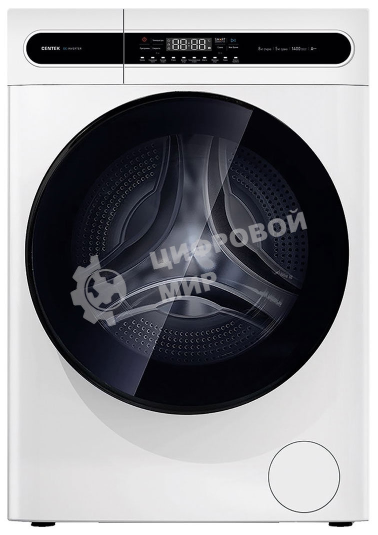 Стирально-сушильная машина Centek CT-1951 белый, загрузка фронтальная 8 кг, 1400 об/мин., класс: А+++
