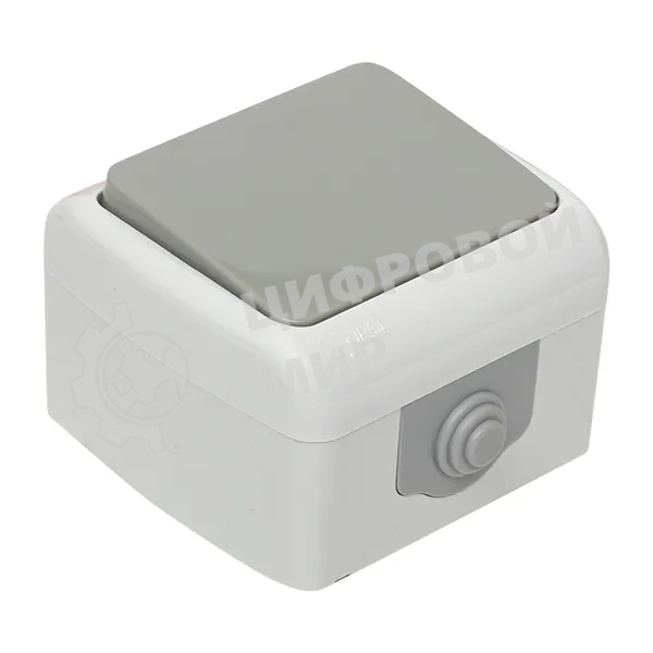 Выключатель EKF Мурманск EFV10-021-30-54 1 -клавишный 10А IP54 серый