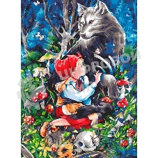 Картина по номерам БЕЛОСНЕЖКА 952-AS Красная шапочка и серый волк