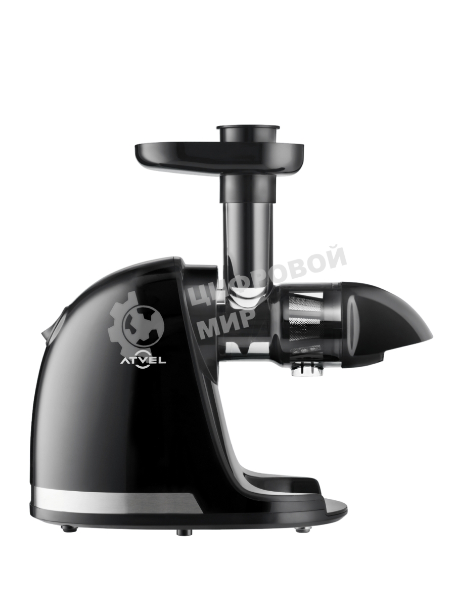 Соковыжималка Atvel PowerTwist J3 чёрный, шнековая горизонтальная, 150 Вт, 700 мл, электронное, реверс
